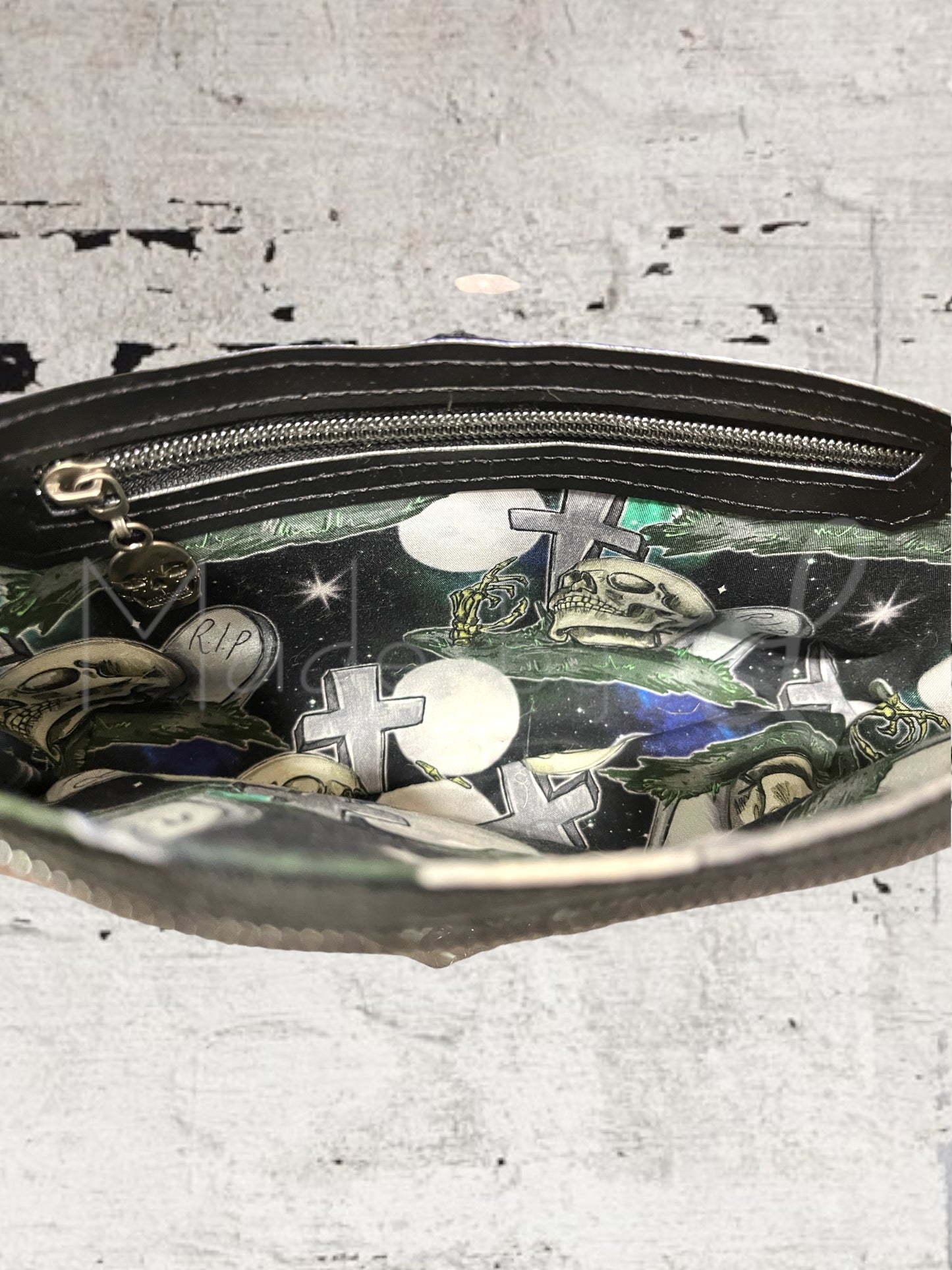 Black Faux Leather Crossbody Bag