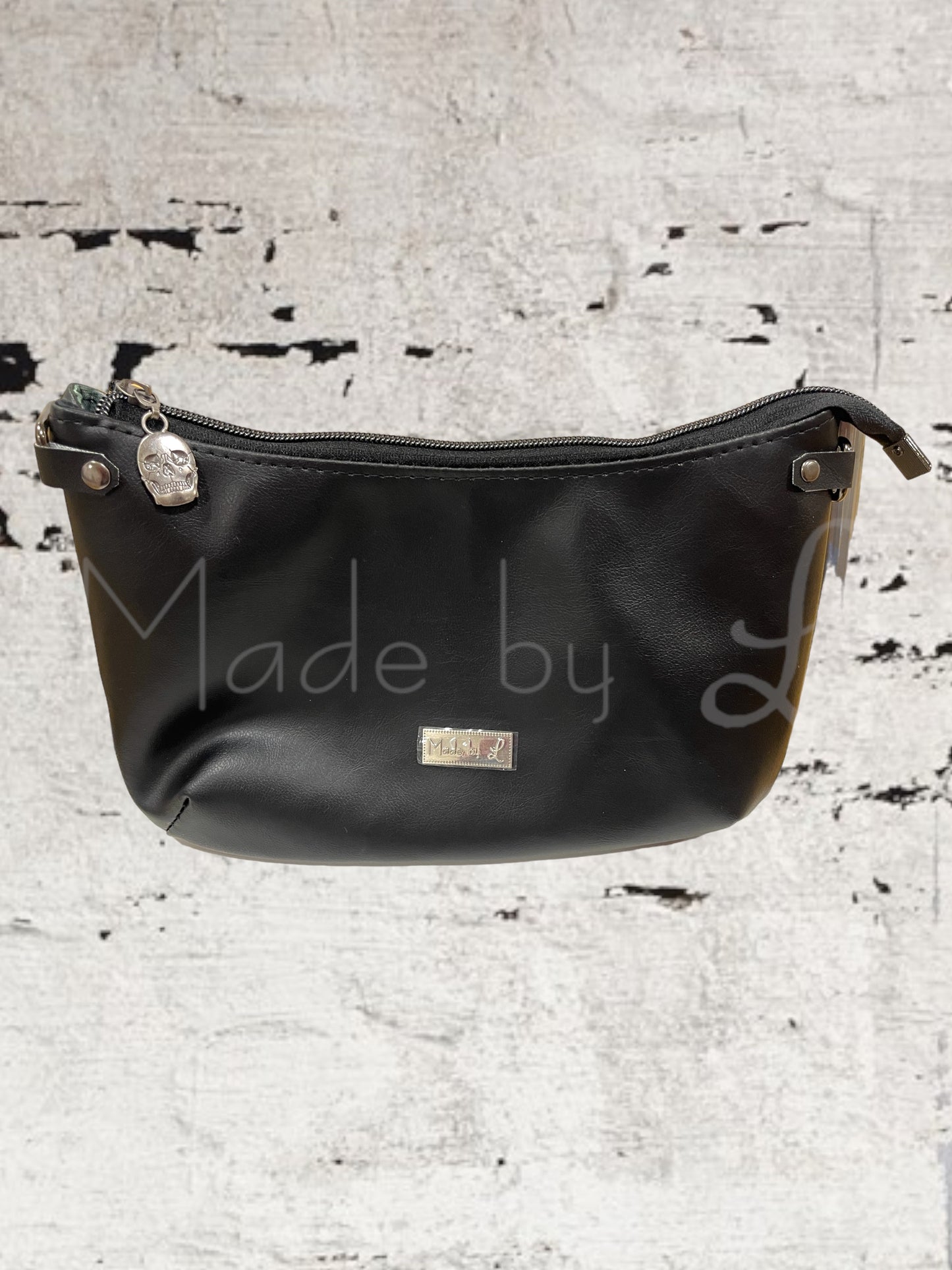 Black Faux Leather Crossbody Bag