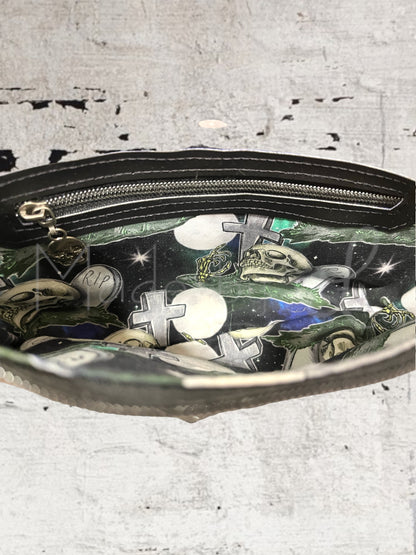 Black Faux Leather Crossbody Bag