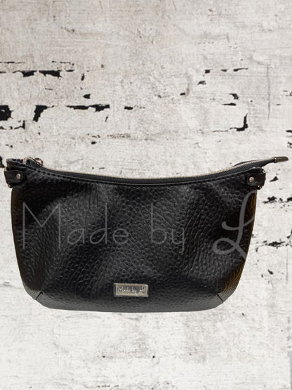 Black Faux Leather Crossbody Bag