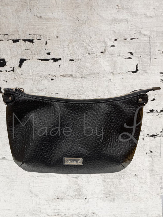 Black Faux Leather Sirona Bag