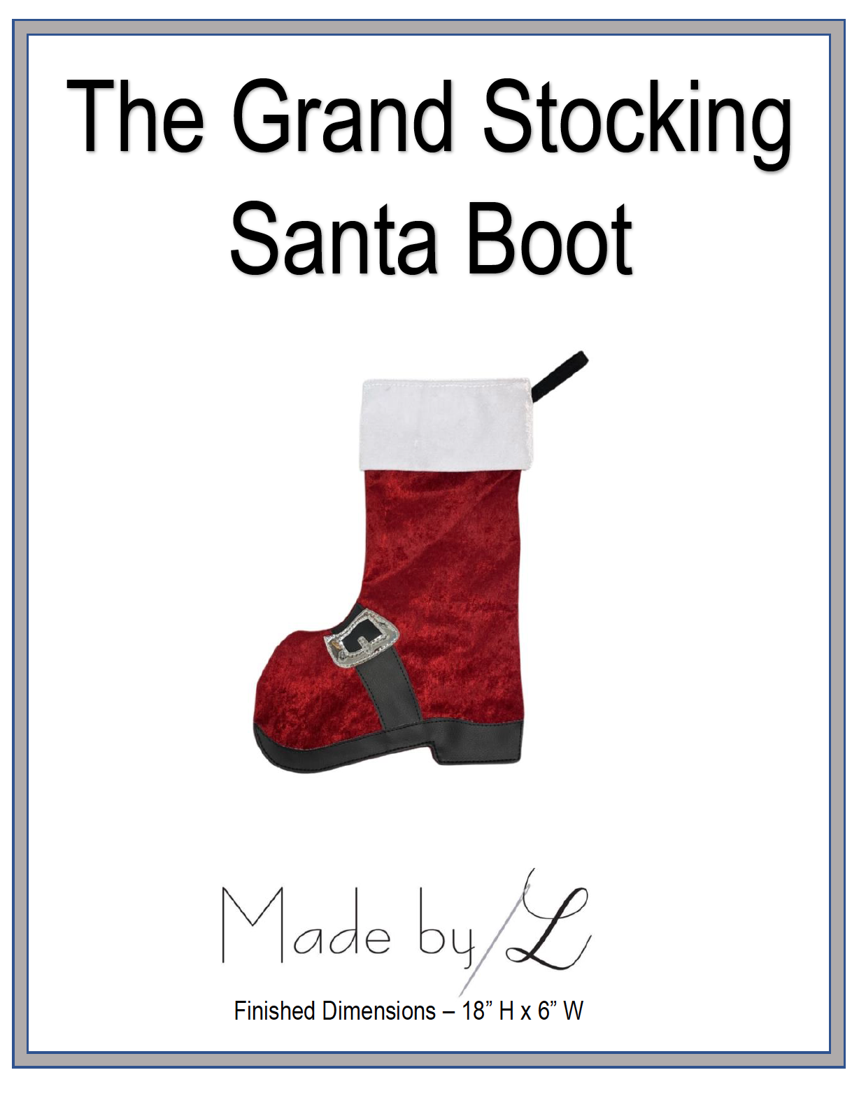 The Grand Stocking Pattern Santa Boot Add On