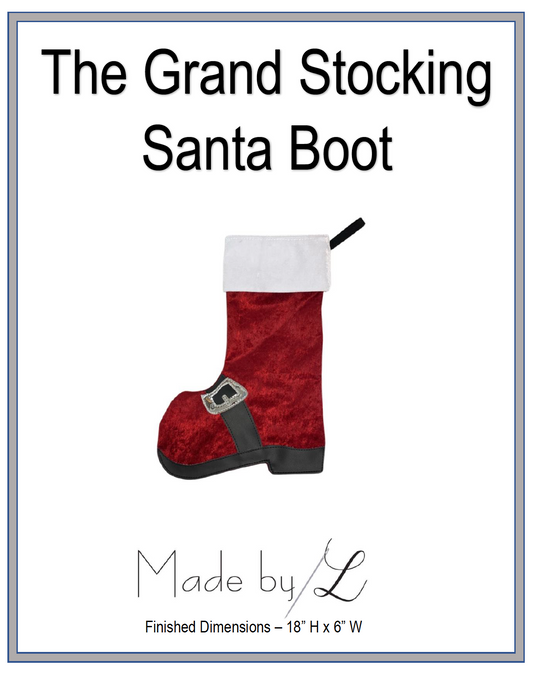 The Grand Stocking Pattern Santa Boot Add On